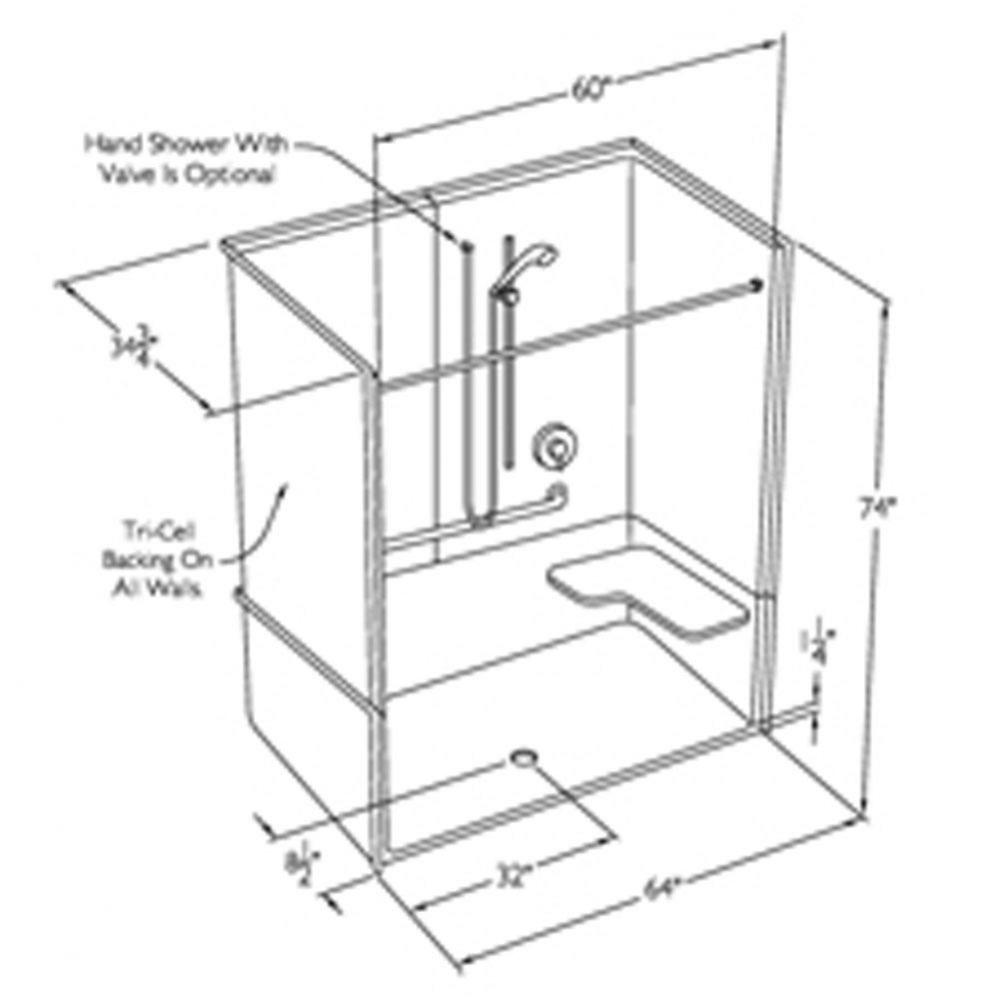 60 x 36 code compliant gelcoat multi-piece roll in