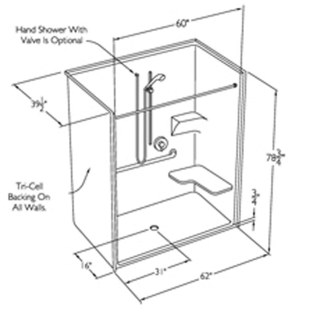 60 x 36 code compliant gelcoat roll in
