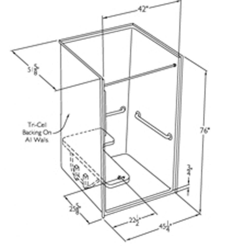 42 x 48 code compliant California Building Code barrier free