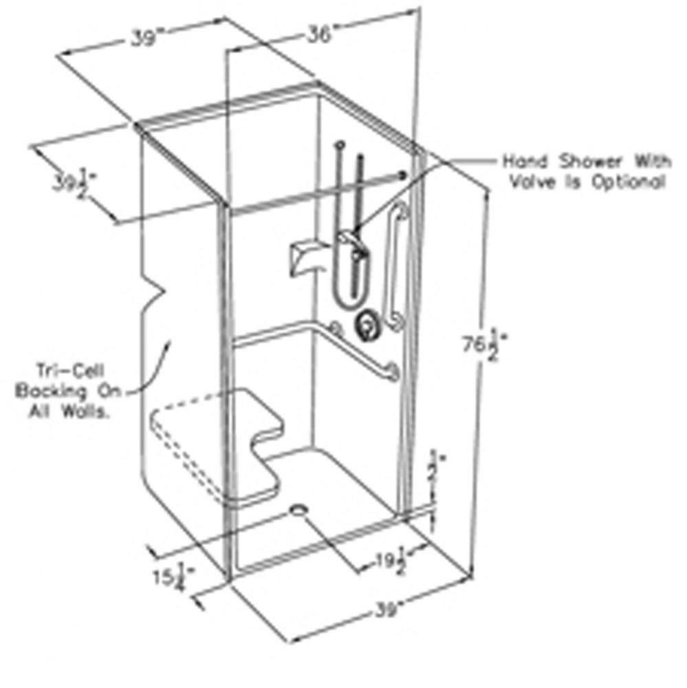 36 x 36 code compliant solid surface transfer