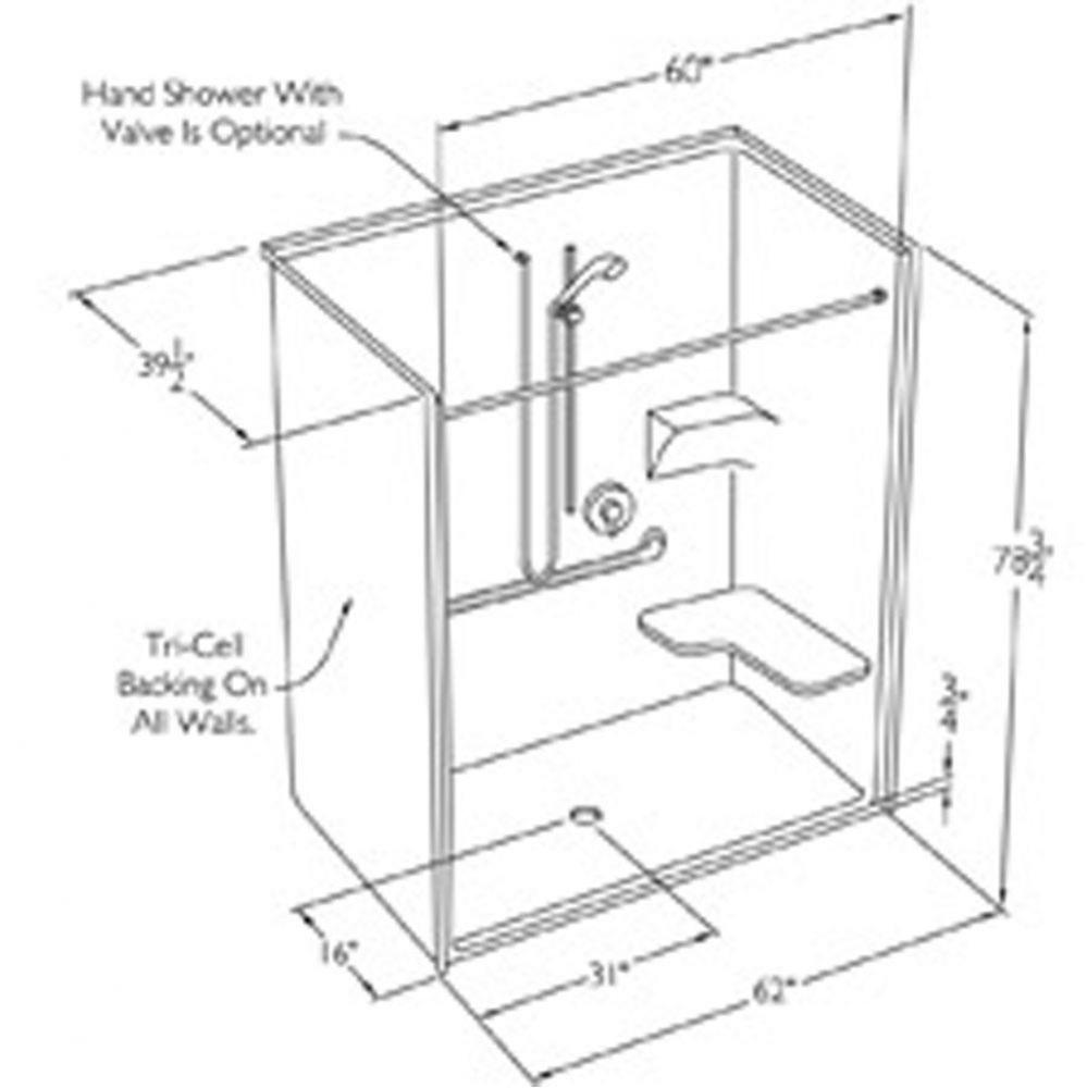 SST6437BF .75 MAS Plumbing Shower