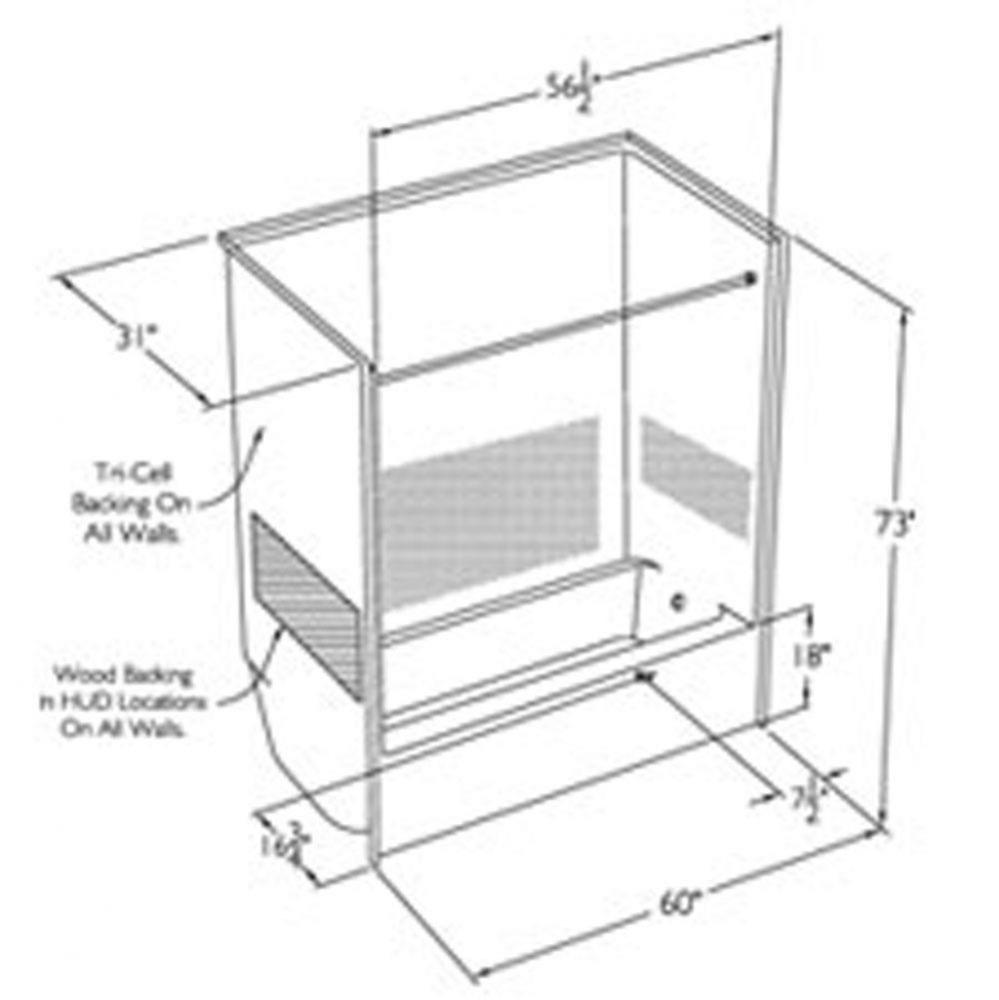 Accessible solid-surface tub