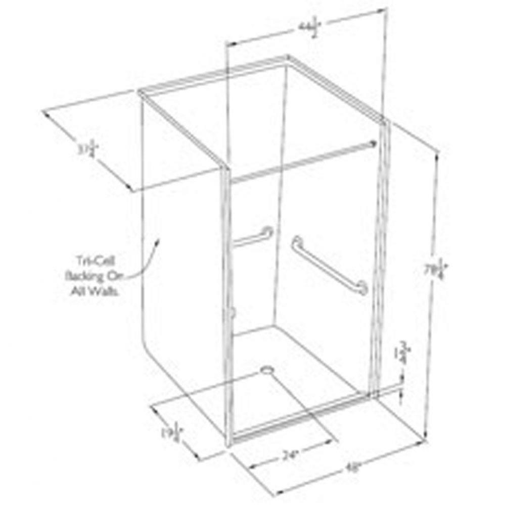 Accessible barrier-free gelcoat tile-pattern