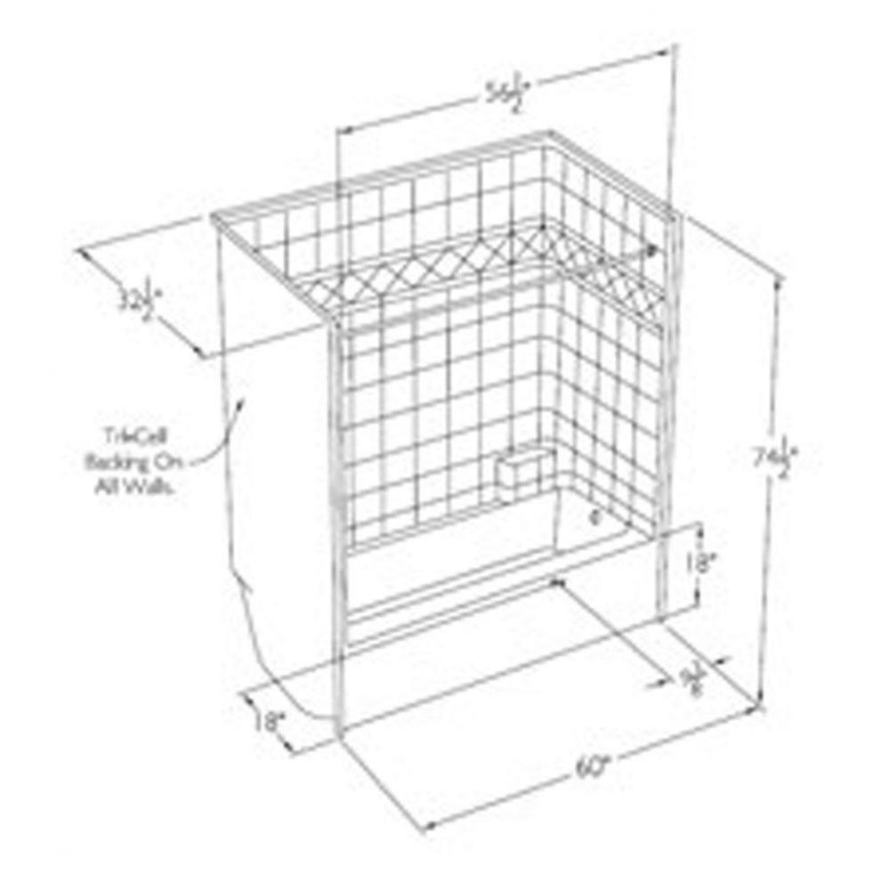 Millennia tile-pattern solid-surface tub