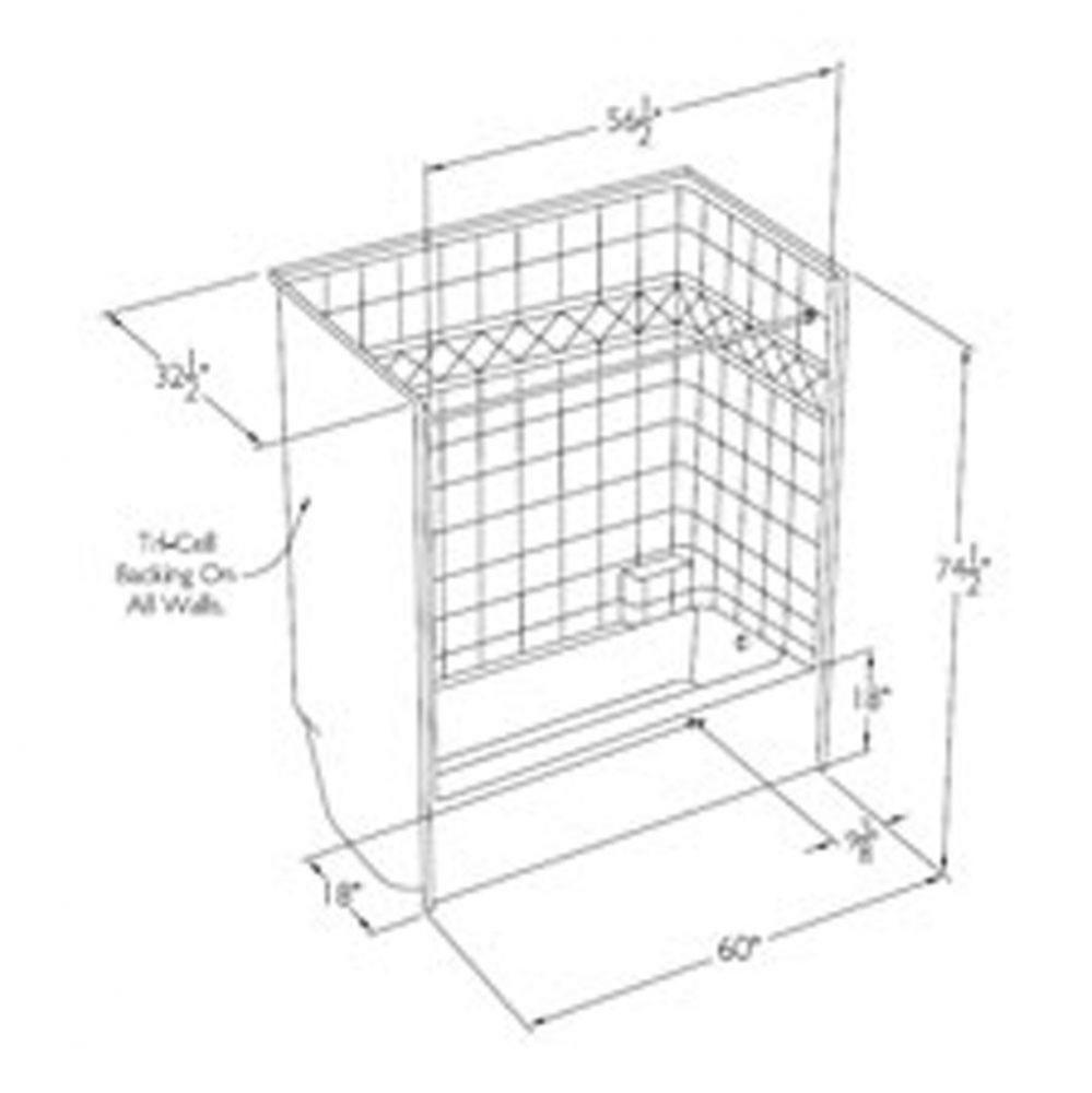 Millennia tile-pattern gelcoat tub