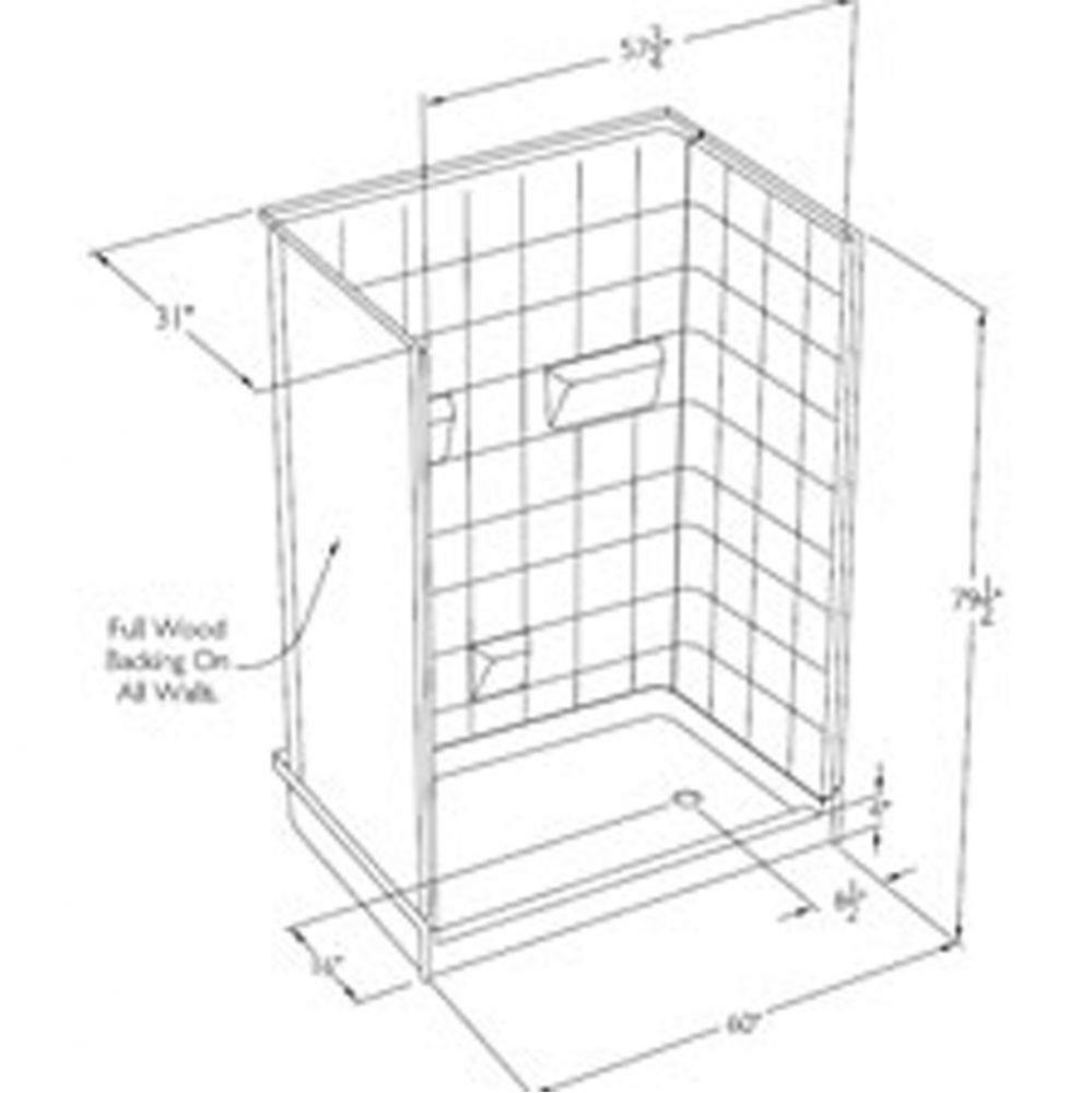 Multi-piece, tile-pattern gelcoat