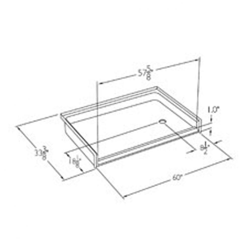 Gelcoat barrier-free shower
