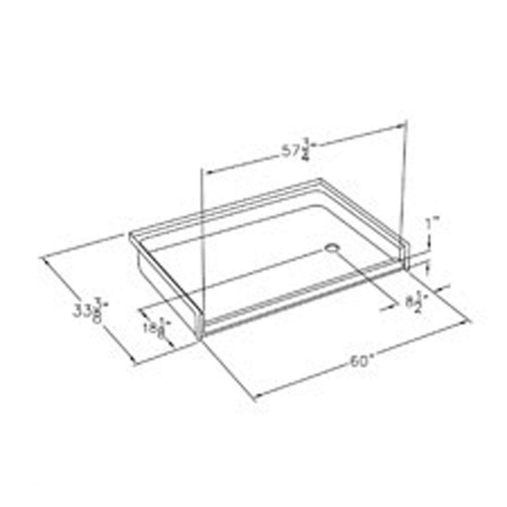 Gelcoat barrier-free shower