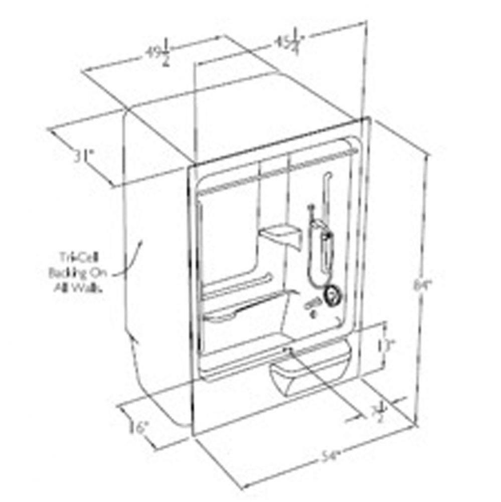 XSA5430TS TL Pediatric Plumbing Shower