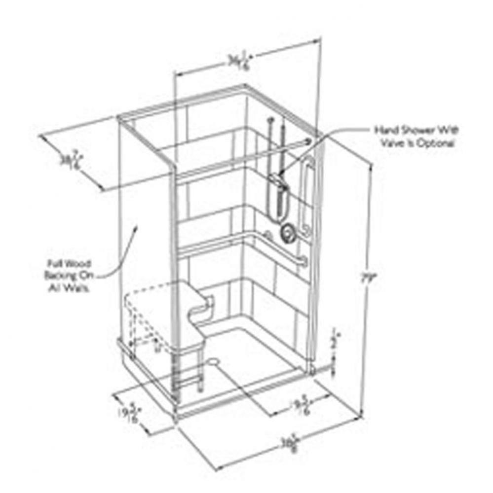 36 x 36 code compliant gelcoat multi-piece transfer