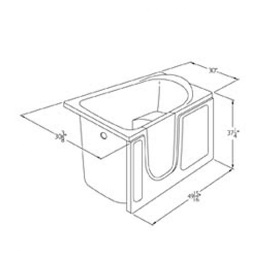 50x30 walk-in tub with whirlpool and airtub