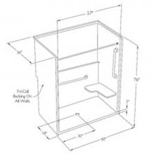 Comfort Designs SSS6036BF - Accessible barrier-free solid-surface
