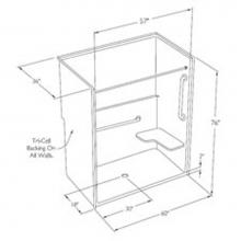 Comfort Designs XSS6036BF - Accessible barrier-free gelcoat