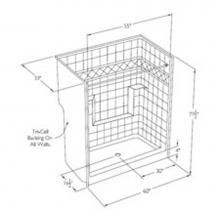 Comfort Designs SST6033 SH NS - Millennia tile-pattern solid-surface