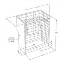 Comfort Designs XST6033SH NS - Millennia tile-pattern gelcoat