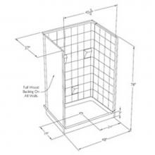 Comfort Designs XST4836SH 4P - Multi-piece, tile-pattern gelcoat