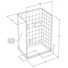 Comfort Designs XST6036BF 5P C - Multi-piece, tile-pattern gelcoat barrier-free