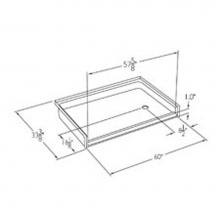 Comfort Designs SSB6033BF COL C - Solid-surface barrier-free shower