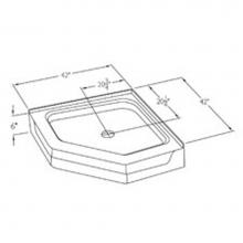 Comfort Designs XAB4242NA - Acrylic neo-angle shower