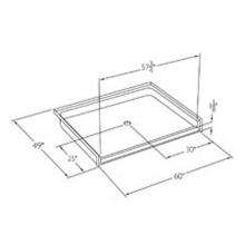 Comfort Designs XSB6048BF COL C - Gelcoat barrier-free shower