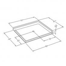 Comfort Designs XSB6060BF COL DE C - Gelcoat barrier-free shower base,