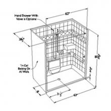 Comfort Designs XST6337BF1.25 Skilled Nursing - XST6337BF1.25 Skilled Nursing Plumbing Shower