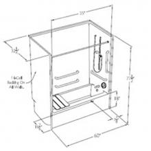 Comfort Designs XSS6092TS ADA Public Housing - XSS6092TS ADA Public Housing Plumbing Shower