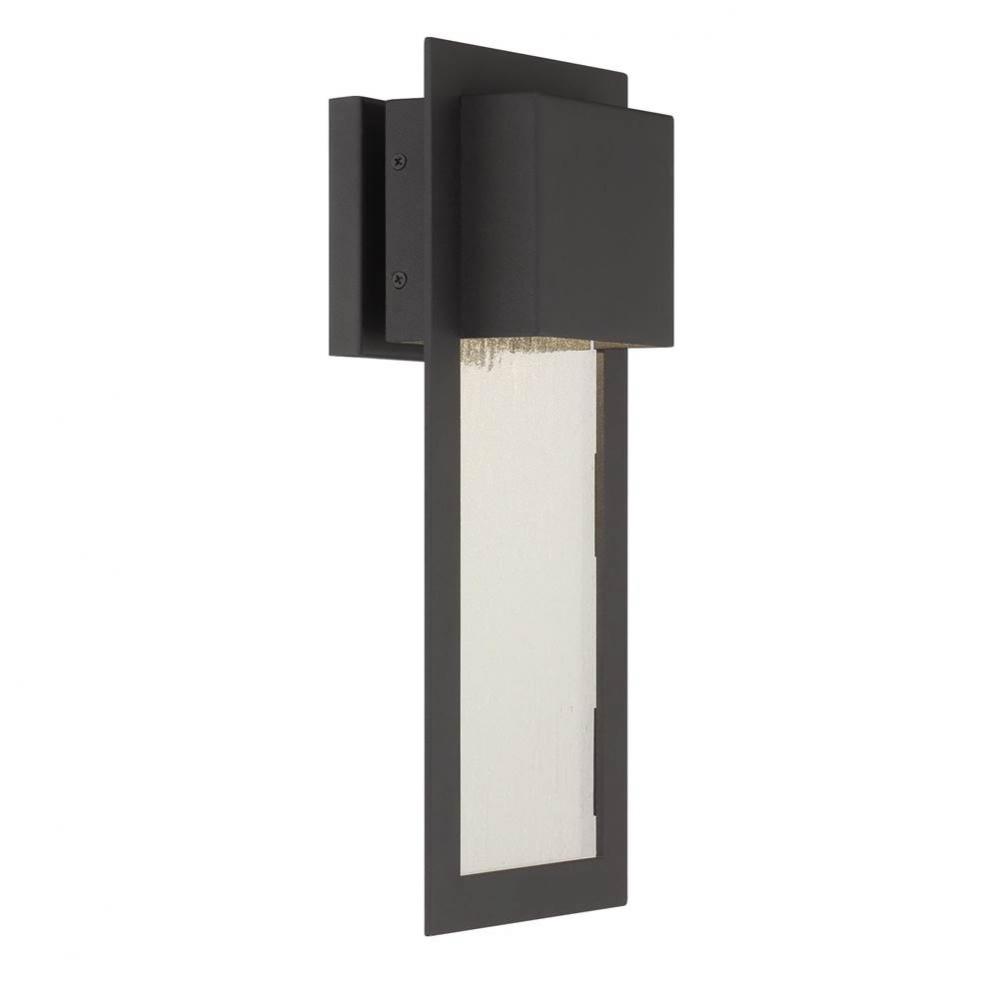 Westgate Sand Coal LED Outdoor Wall Mount with Clear Seeded Glass Shade