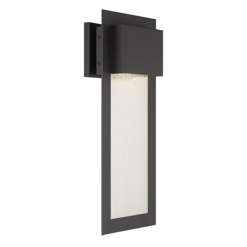 Westgate Sand Coal LED Outdoor Wall Mount with Clear Seeded Glass Shade