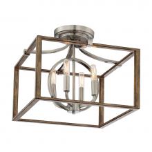 The Great Outdoors 4013-280 - COUNTRY ESTATES- 4 LT SEMI-FLUSH