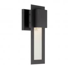 The Great Outdoors 72381-66-L - Westgate Sand Coal LED Outdoor Wall Mount with Clear Seeded Glass Shade
