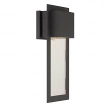 The Great Outdoors 72382-66-L - Westgate Sand Coal LED Outdoor Wall Mount with Clear Seeded Glass Shade