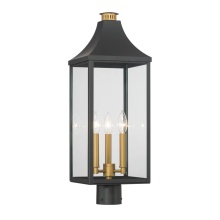 The Great Outdoors 78306-734 - Hurstborne 25'' High 3-Light Outdoor Post Lantern