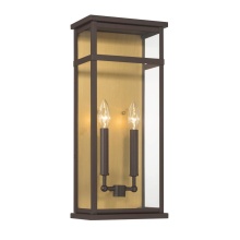 The Great Outdoors 78402-886 - Briarlane 20'' High 2-Light Outdoor Wall Sconce