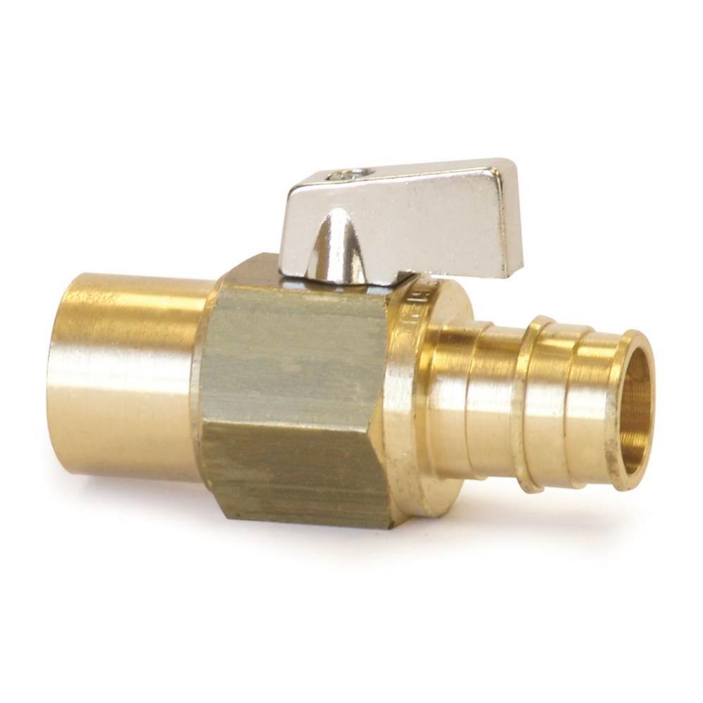 Propex Lf Brass Ball Valve, 3/4'' Pex X 3/4'' Copper Adapter