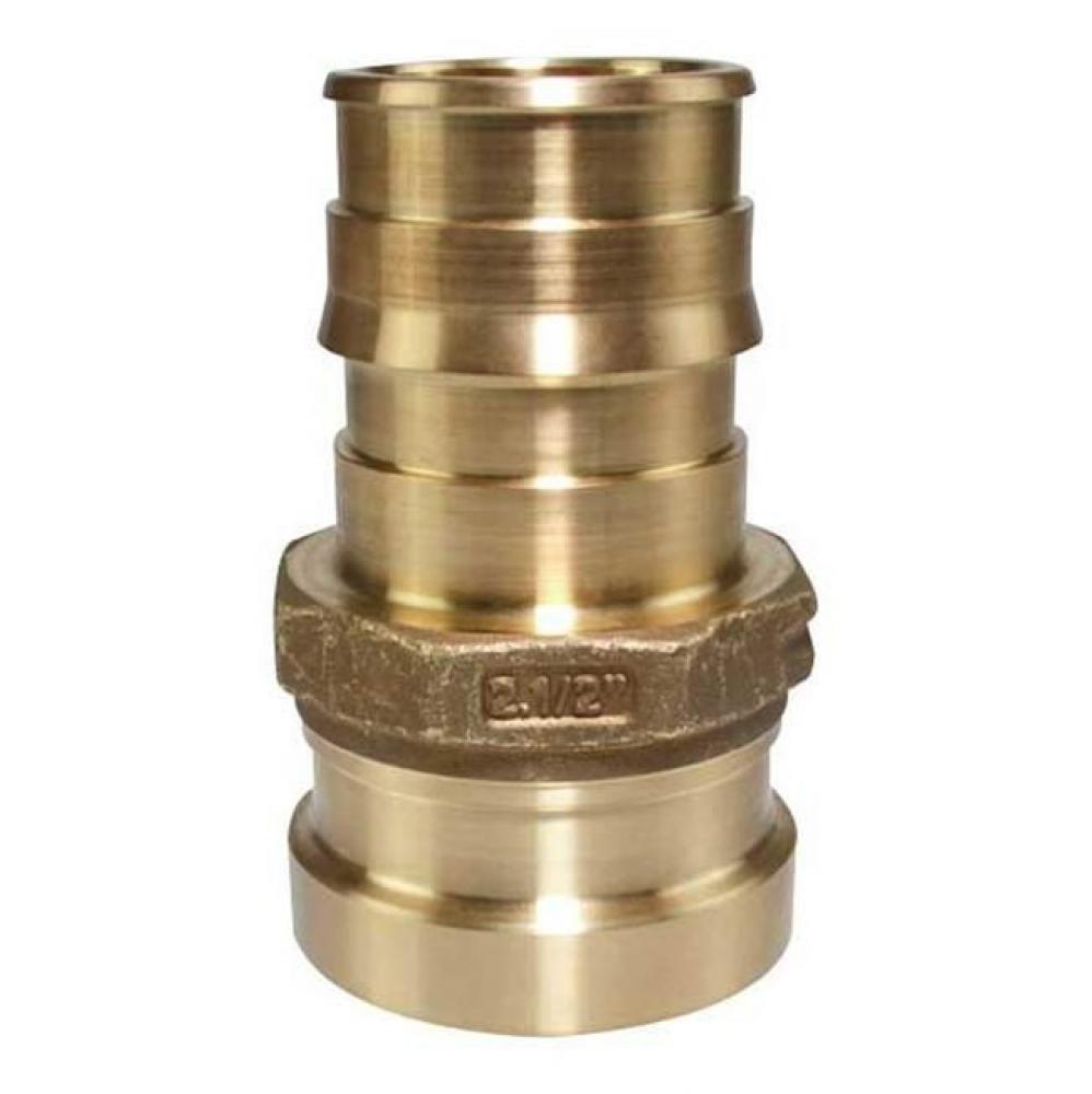 Propex Lf Brass Copper Press Adapter, 2 1/2'' Pex X 2 1/2'' Copper