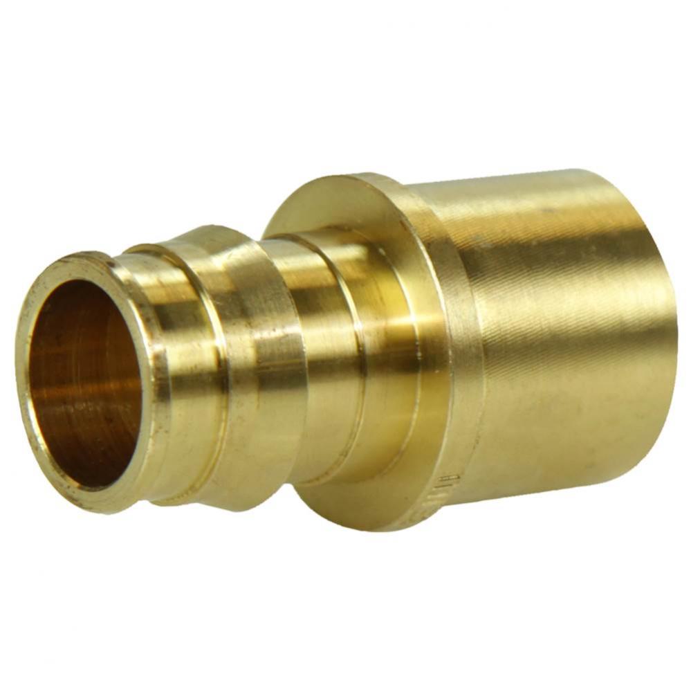 Propex Brass Sweat Adapter, 3/4'' Pex X 3/4'' Copper