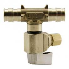 Uponor LF4455050 - Propex Lf Brass In-Line Ice Maker Tee, 1/2'' Pex X 1/2'' Pex X 1/4''