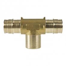 Uponor LF7707575 - Propex Lf Brass Fire Sprinkler Adapter Tee, 3/4'' Pex X 3/4'' Pex X 1/2'&