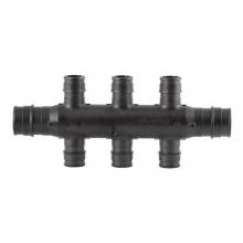 Uponor Q2367557 - Ep Flow-Through Opposing-Port Multi-Port Tee, 6 Outlets, 3/4'' X 3/4'' Propex