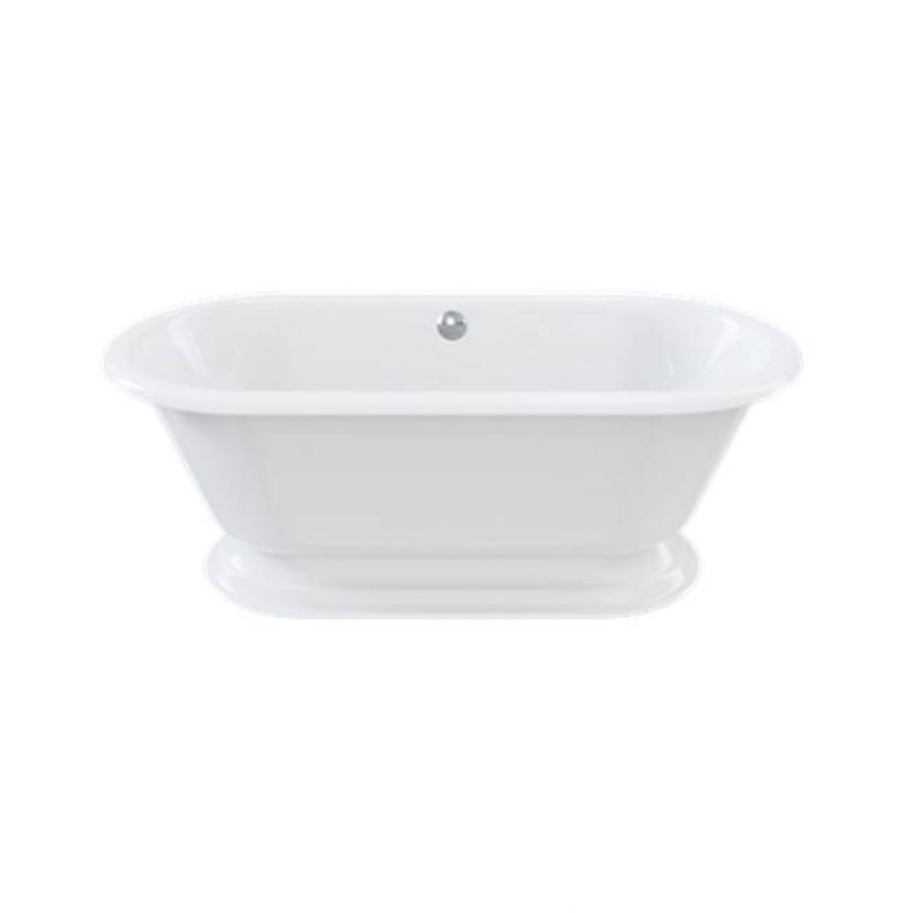 Belgravia Bathtub With Pedestal, Clearstone, White Semi-Gloss