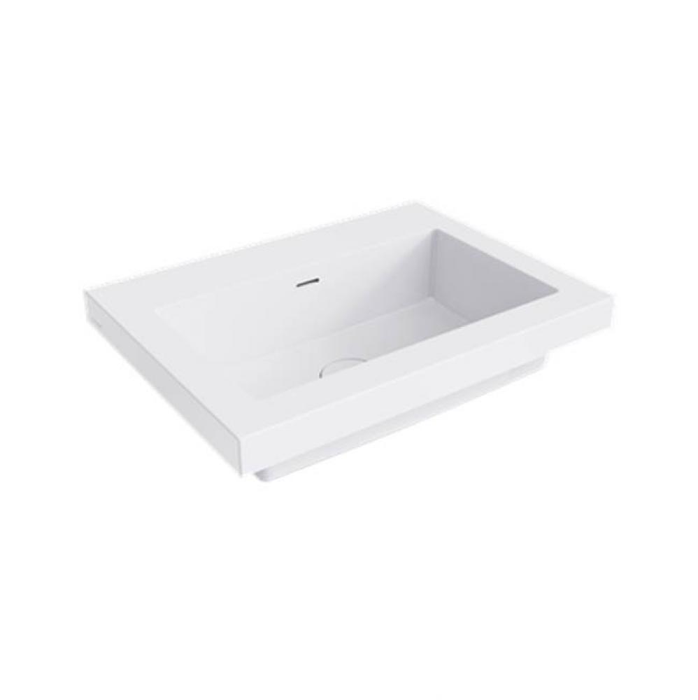 Smith 24'' Basin Top, Nth, Semi-Gloss White, Click-Clack Waste In Matching Clearstone In