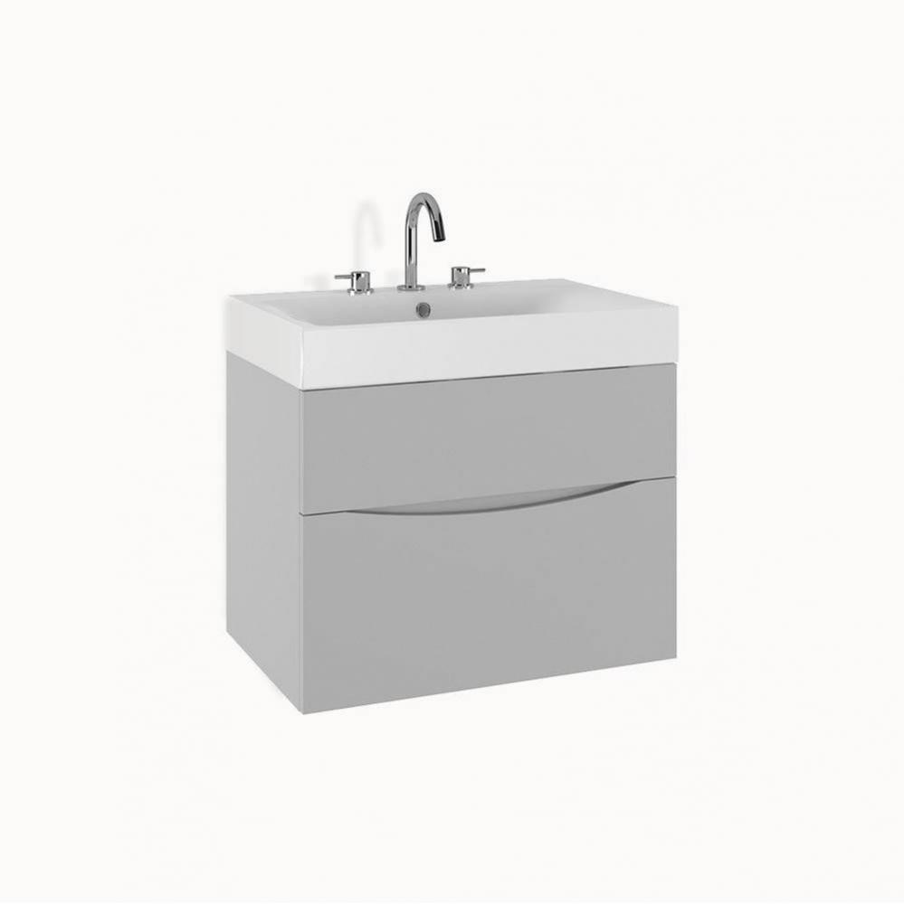 Mpro 28In. Storm Grey Double Drawer Unit