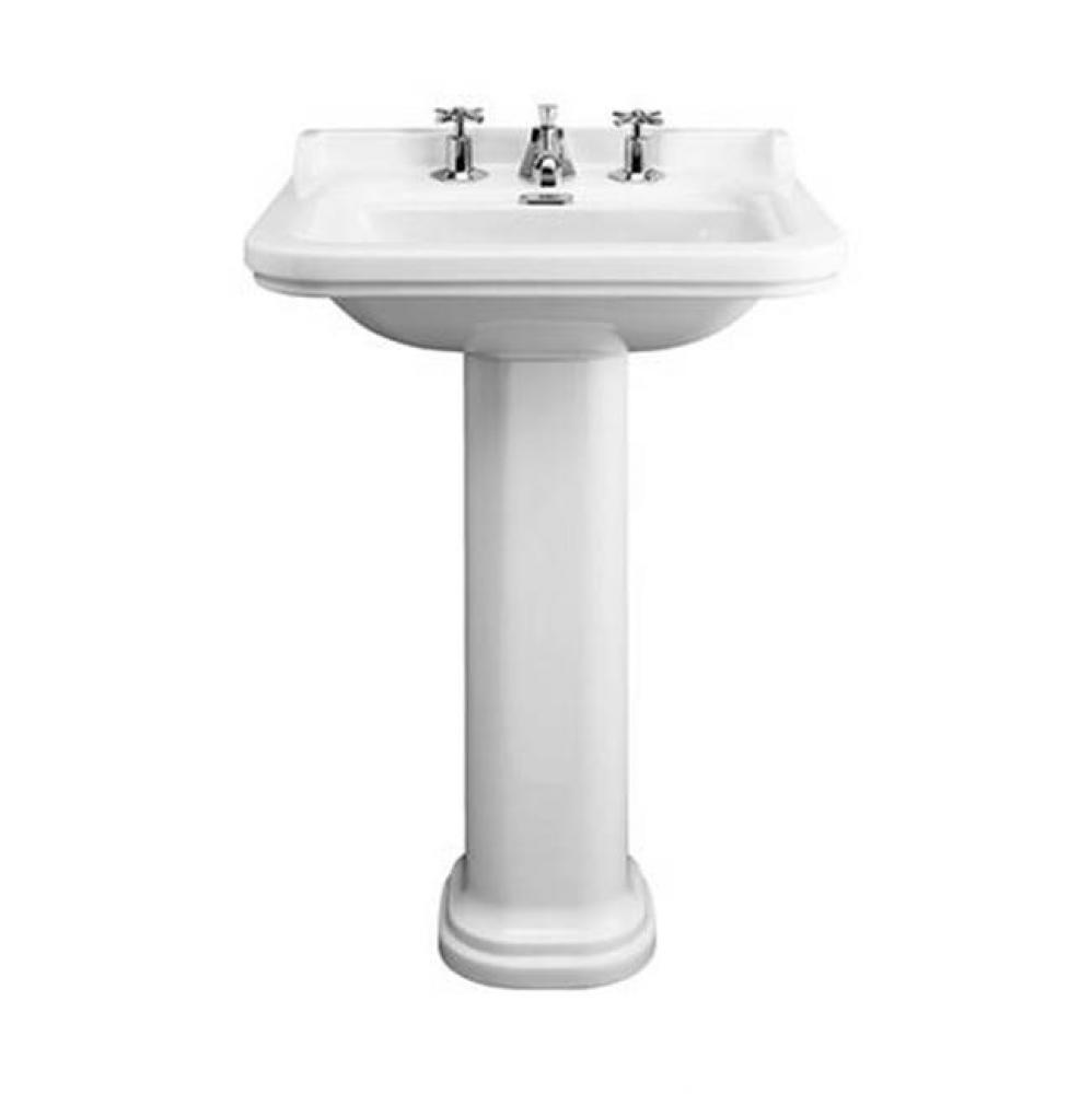 Waldorf 23-5/8'' Pedestal Basin with Polished Nickel Overflow