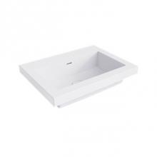 Crosswater London SMI-BT24-WH - Smith 24'' Basin Top, Nth, Semi-Gloss White, Click-Clack Waste In Matching Clearstone In