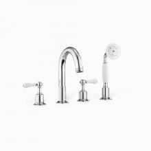 Crosswater London US-BL440DC_LV - Belgravia Deck Tub Faucet with White Lever Handles PC