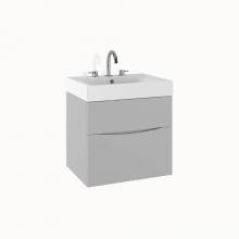 Crosswater London US-PRO24DSG+ - Mpro 24In. Storm Grey Double Drawer Unit