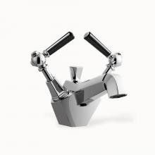 Crosswater London US-WF110DPC_BLV - Waldorf Single-hole Basin Faucet with Black Lever Handles PC