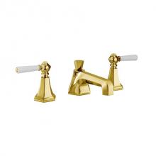 Crosswater London US-WF130DPB_LV - Waldorf Widespread Basin Faucet with White Lever Handles B