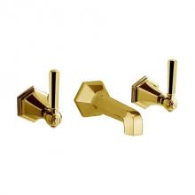 Crosswater London US-WF131WNB_BBLV - Waldorf Wall-mount Widespread Basin Faucet Trim with Metal Lever Handles B